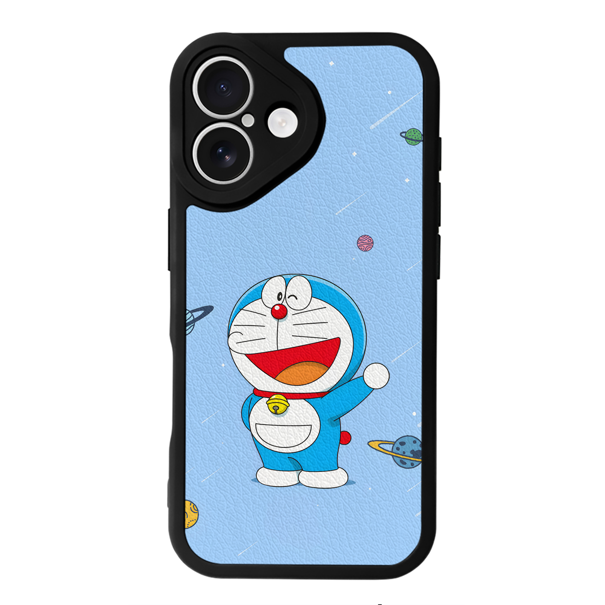 （画像用） ドラえもん Doraemon 【iPhone 16シリーズ対応】シリコンスマホケース（レザー調） 材質：シリコン
